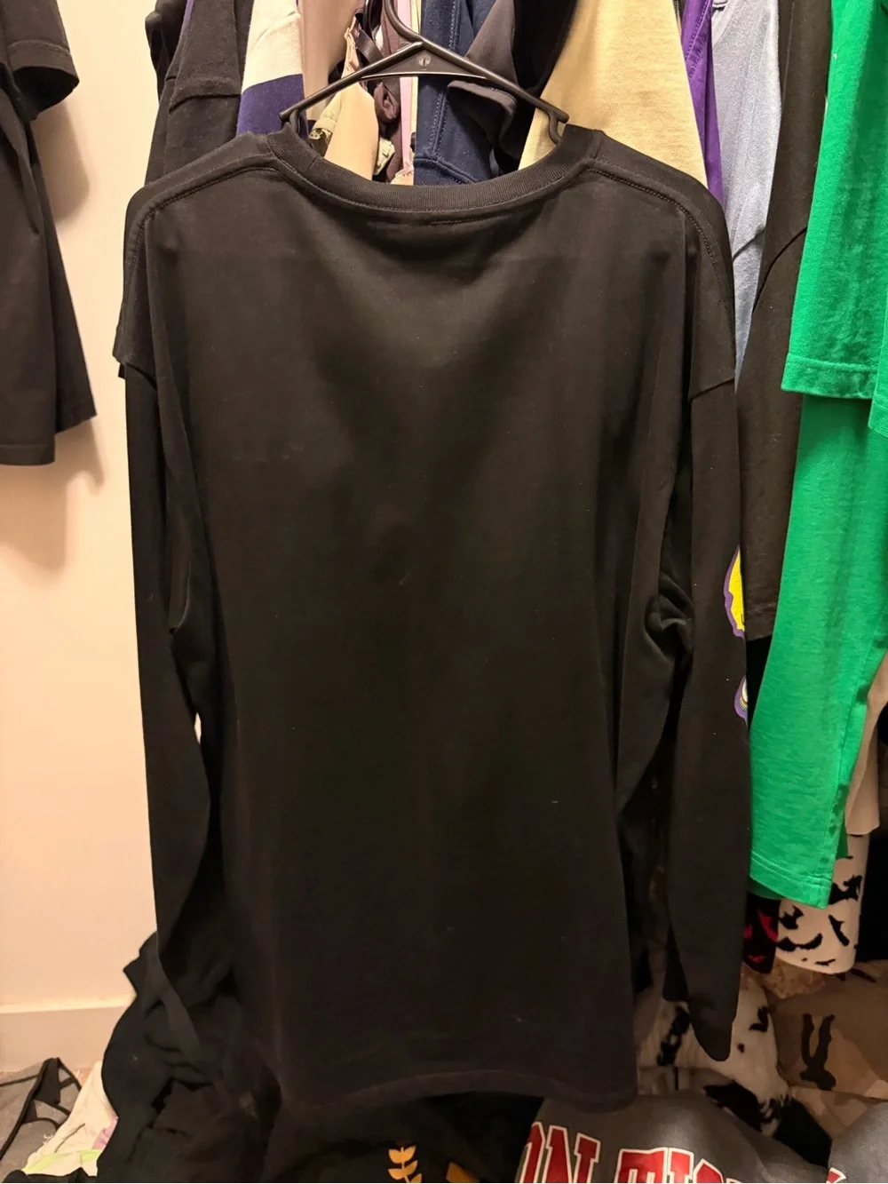 Purple Script Black Long Sleeve Tee - Picture 2 of 3